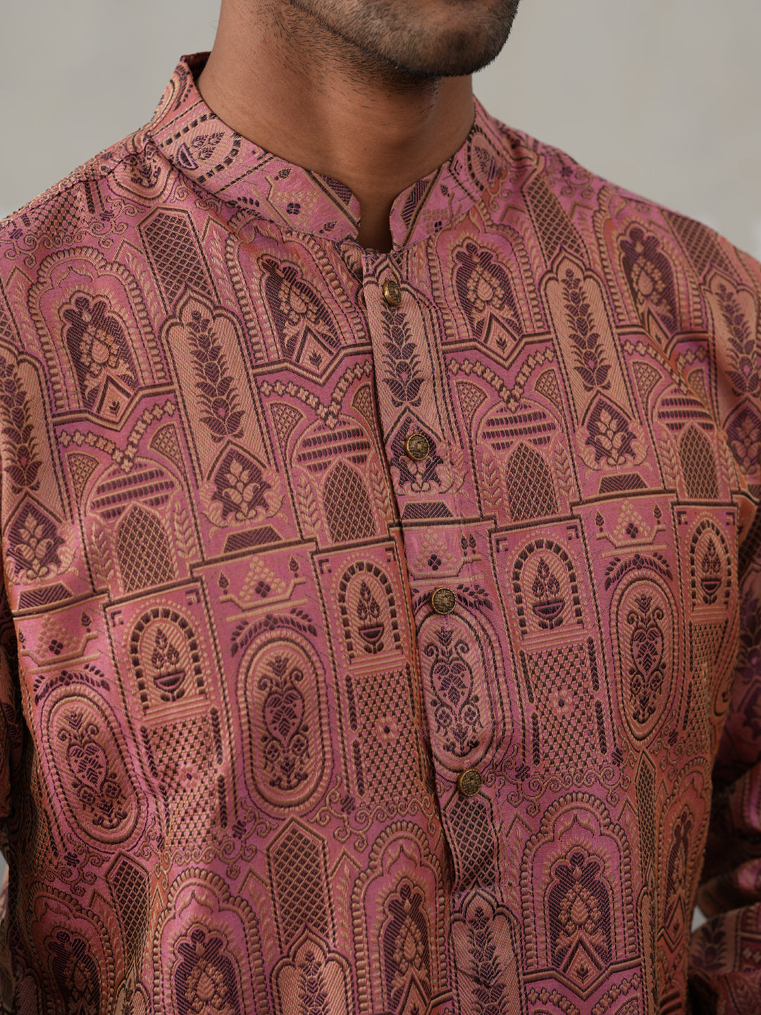 Classic Ethnic Wear Woven Design Kurta Set ( ANMKP 270Pink )  [RT] [G-1-2]