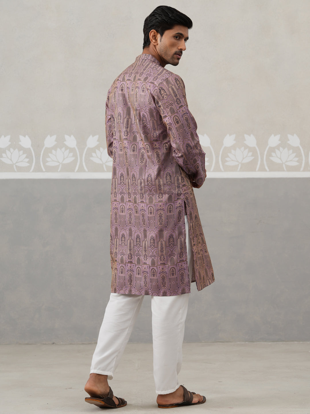 Classic Ethnic Wear Woven Design Kurta Set ( ANMKP 270Purple )  [RT] [G-1-2]
