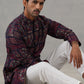 Maroon Woven Design Jacquard Kurta Pyjama Set ( ANMKP 271Maroon )  [RT] [M-7]