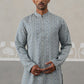 Elegant Jacquard Woven Design Kurta with Pajama ( ANMKP 272Blue )  [RT] [L-5]