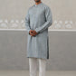 Elegant Jacquard Woven Design Kurta with Pajama ( ANMKP 272Blue )  [RT] [L-5]