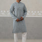 Elegant Jacquard Woven Design Kurta with Pajama ( ANMKP 272Blue )  [RT] [L-5]