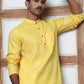 Solid Kurta Pyjama for Men ( ANMKP W 273Lemon )