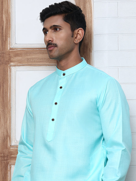 Solid Kurta Pyjama for Men ( ANMKP W 273Sky )