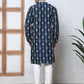 Festival Silk Blend Embroidered Kurta Pyjama ( ANMKP W 276Navy )