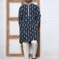Festival Silk Blend Embroidered Kurta Pyjama ( ANMKP W 276Navy )