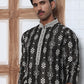 Festival Silk Blend Embroidered Kurta Pyjama ( ANMKP W 276Olive )