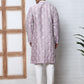 Festival Silk Blend Embroidered Kurta Pyjama ( ANMKP W 276Purple )