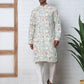 Floral Print Kurta Set with Thread Work Embroidery ( ANMKP W 284Pista )