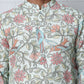 Floral Print Kurta Set with Thread Work Embroidery ( ANMKP W 284Pista )