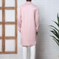 Men Silk Blend Festive Embroidered Kurta Set ( ANMKP W 286Peach )