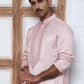 Men Silk Blend Festive Embroidered Kurta Set ( ANMKP W 286Peach )