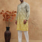 Bandhani Print Thread-Work Kurta Pyjama Set ( ANMKP W 291Pista )
