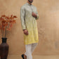 Bandhani Print Thread-Work Kurta Pyjama Set ( ANMKP W 291Pista )