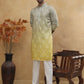 Bandhani Print Thread-Work Kurta Pyjama Set ( ANMKP W 291Pista )