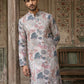 Thread Work & Printed Cotton Blend Kurta Pyjama Set ( ANMKP W 297Multi )