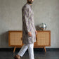 Thread Work & Printed Cotton Blend Kurta Pyjama Set ( ANMKP W 297Purple )