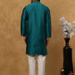 Men Silk Blend Ethnic Kurta Pyjama Set ( ANMKP W 303Green )