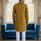 Men Silk Blend Ethnic Kurta ( ANMKO 303Mustard )