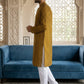 Men Silk Blend Ethnic Kurta ( ANMKO 303Mustard )