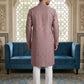 Men’s Ethnic Printed Kurta Set ( ANMKP W 322Magenta )