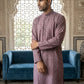 Men’s Ethnic Printed Kurta Set ( ANMKP W 322Magenta )