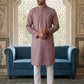 Men’s Ethnic Printed Kurta Set ( ANMKP W 322Magenta )