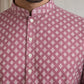 Men’s Ethnic Printed Kurta Set ( ANMKP W 322Magenta )