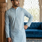 Men’s Ethnic Printed Kurta Set ( ANMKP W 322Sky )