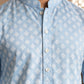 Men’s Ethnic Printed Kurta Set ( ANMKP W 322Sky )