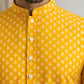 Men’s Ethnic Printed Kurta Set ( ANMKP W 322Yellow )