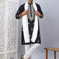 Men Collar Embroidered Straight Kurta Pyjama With Dupatta ( ANMKP DM-W1 168Black )