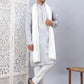 Men Collar Embroidered Straight Kurta Pyjama With Dupatta ( ANMKP DM-W1 168Grey )