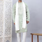 Men Collar Embroidered Straight Kurta Pyjama With Dupatta ( ANMKP DM-W1 168Pista )
