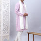 Men Collar Embroidered Straight Kurta Pyjama With Dupatta ( ANMKP DM-W1 168Purple )