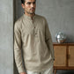 Men’s Solid Pure Cotton Short Kurta ( ANMSK 320Beige )