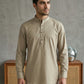 Men’s Solid Pure Cotton Short Kurta ( ANMSK 320Beige )