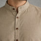 Men’s Solid Pure Cotton Short Kurta ( ANMSK 320Beige )