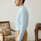 Men’s Solid Pure Cotton Short Kurta ( ANMSK 320Blue )