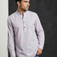 Men’s Solid Pure Cotton Short Kurta ( ANMSK 320Purple )