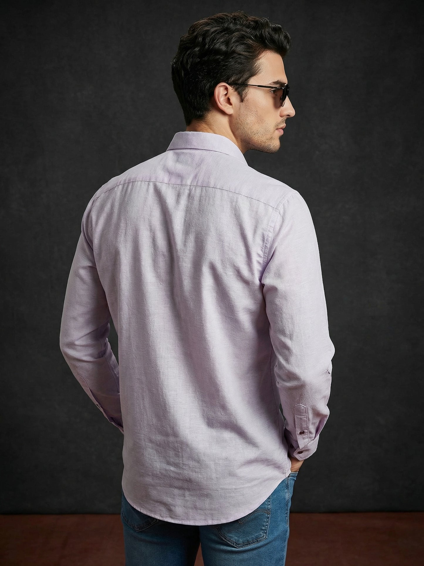 Men’s Solid Pure Cotton Short Kurta ( ANMSK 320Purple )