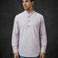 Men’s Solid Pure Cotton Short Kurta ( ANMSK 320Purple )