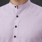 Men’s Solid Pure Cotton Short Kurta ( ANMSK 320Purple )