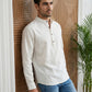 Men’s Solid Pure Cotton Short Kurta ( ANMSK 320White )