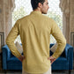 Men’s Solid Cotton Blend Short Kurta ( ANMSK 324Beige )