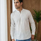 Men’s Solid Cotton Blend Short Kurta ( ANMSK 324White )