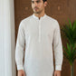 Men’s Solid Cotton Blend Short Kurta ( ANMSK 324White )