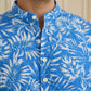 Men’s Printed Cotton Blend Kurta ( ANMSK 327Blue )