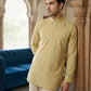 Cotton Blend Printed Short Kurta ( ANMSK 328Beige )