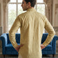 Cotton Blend Printed Short Kurta ( ANMSK 328Beige )